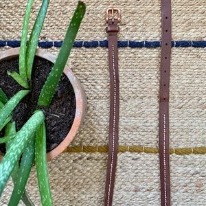 AE Leather Belt w/ rose gold